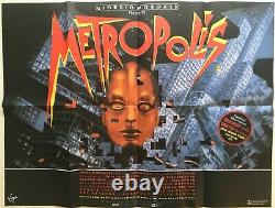 Metropolis Original Movie Quad Poster 1984 Giorgio Moroder Re-Release Fritz Lang