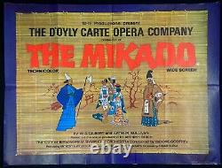 Mikado Original Quad Movie Poster Gilbert Sullivan D'Oyly Carte Opera 1967