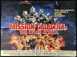 Mission Galactica ORIGINAL Quad Movie Poster Dirk Benedict Richard Hatch 1979