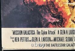 Mission Galactica ORIGINAL Quad Movie Poster Dirk Benedict Richard Hatch 1979