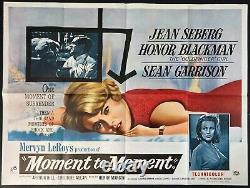 Moment to Moment ORIGINAL Quad Movie Cinema Poster Jean Seberg Honor Blackman 65