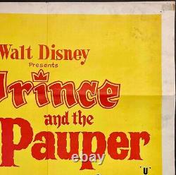 Moon Pilot / Prince and the Pauper Original Quad Movie Poster Disney RR