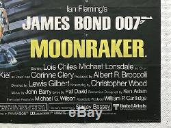 Moonraker Original Movie Quad Poster 1979 James Bond 007 Roger Moore Dan Goozee