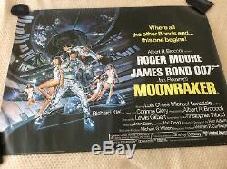 Moonraker UK Quad Original Film Poster. Rare, rolled copy. Excellent condition
