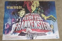 Movie Poster British Quad Original 1974 Andy Warhol's Flesh For Frankenstein