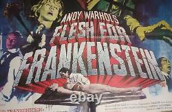Movie Poster British Quad Original 1974 Andy Warhol's Flesh For Frankenstein