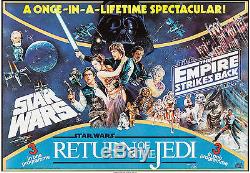 Movie Poster Star Wars Trilogy 1983 British Quad 27.5x40 NM 9.4 Harrison Ford