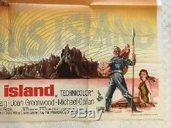 Mysterious Island Original Movie Quad Poster 1961 Ray Harryhausen, Michael Craig