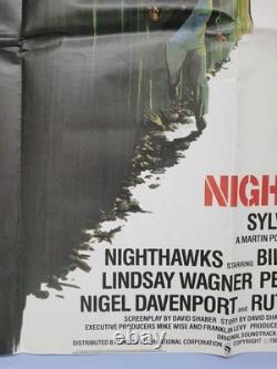 NIGHTHAWKS (1981) original UK quad poster -superb condition- Sylvester Stallone