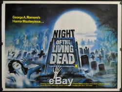 Night Of The Living Dead R/1980 Orig 30x40 Nm Rolled Quad Movie Poster Romero