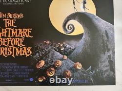 Nightmare Before Christmas 1993 ORIGINAL ROLLED UK QUAD CINEMA poster