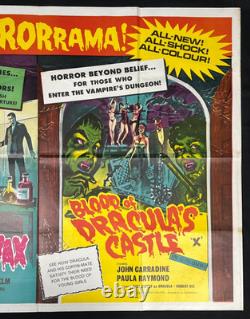 Nightmare in Wax / Blood of Dracula's Castle 1969 Double Bill Quad Film Poster