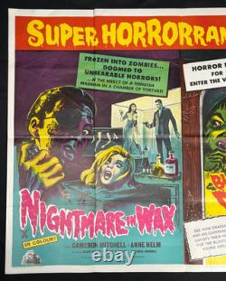 Nightmare in Wax / Blood of Dracula's Castle 1969 Double Bill Quad Film Poster