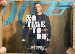 No Time To Die James Bond 007 Original Uk Quad Film Poster, Pulled April Date