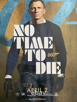 No Time To Die James Bond 007 Original Uk Quad Film Poster, Pulled April Date