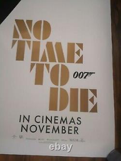 No Time To Die Original UK Quad Cinema Film Movie Poster James Bond 007 November