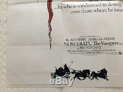 Nosferatu the Vampyre Original British Movie Quad 1979 David Palladini Art