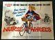 Nurse On Wheels Original Quad Movie Poster Joan Sims Carry On 1963 Juliet Mills