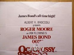 OCTOPUSSY (1983) original UK quad film/movie poster, James Bond, Roger Moore