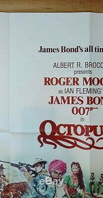 OCTOPUSSY (1983) original UK quad movie poster Roger Moore JAMES BOND 007