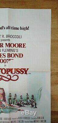 OCTOPUSSY (1983) original UK quad movie poster Roger Moore JAMES BOND 007