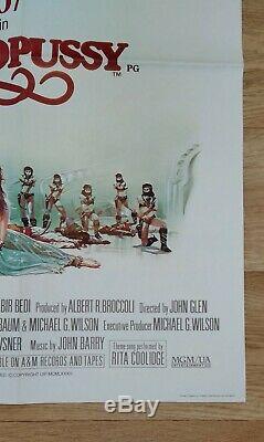 OCTOPUSSY (1983) original UK quad movie poster Roger Moore JAMES BOND 007