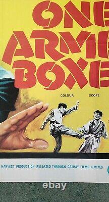 ONE ARMED BOXER (1971) original UK quad movie poster -v. RARE- Fantastic Kung Fu