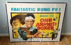 ONE ARMED BOXER (1971) original UK quad movie poster -v. RARE- Fantastic Kung Fu