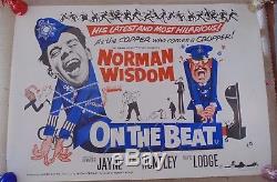 ON THE BEAT Norman Wisdom ORIGINAL 1962 CINEMA UK QUAD MOVIE FILM POSTER RARE