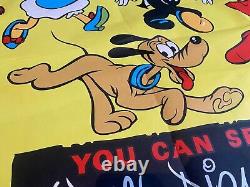 ORIGINAL 1940's WALT DISNEY PRODUCTIONS CARTOONS Cinema Quad POSTER 30x40