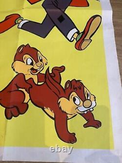 ORIGINAL 1940's WALT DISNEY PRODUCTIONS CARTOONS Cinema Quad POSTER 30x40