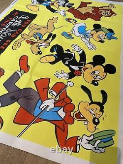 ORIGINAL 1940's WALT DISNEY PRODUCTIONS CARTOONS Cinema Quad POSTER 30x40
