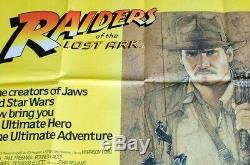 ORIGINAL 1981 RAIDERS OF THE LOST ARK British Quad Movie Poster 30 X 40 VF (C8)