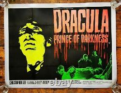 ORIGINAL Hammer DRACULA PRINCE OF DARKNESS UK Quad Film Poster Christopher Lee
