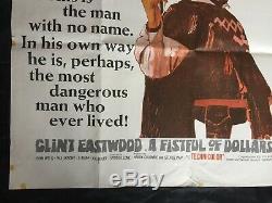 ORIGINAL UK quad poster Fist full of dollars Eastwood vintage Western Movie film