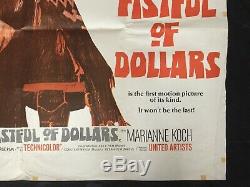 ORIGINAL UK quad poster Fist full of dollars Eastwood vintage Western Movie film