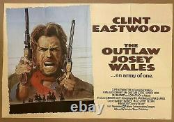 OUTLAW JOSEY WALES British quad'76 Eastwood is army of one, cool double-fisted