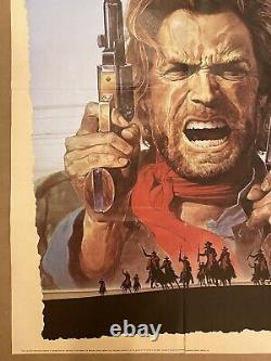 OUTLAW JOSEY WALES British quad'76 Eastwood is army of one, cool double-fisted