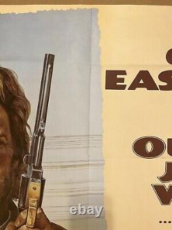 OUTLAW JOSEY WALES British quad'76 Eastwood is army of one, cool double-fisted