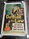 Outside The Law Quad Original 27x41 Us Crime Movie Poster, Linnin Backed 1950s