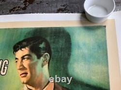 OUTSIDE THE LAW QUAD ORIGINAL 27x41 US CRIME MOVIE POSTER, LINNIN BACKED 1950s