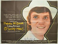 O LUCKY MAN! (1973) Original Quad Movie Poster Malcolm McDowell, Helen Mirren