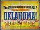 Oklahoma Original Quad Movie Cinema Poster Rogers Hammerstein Gordon Macrae 1955