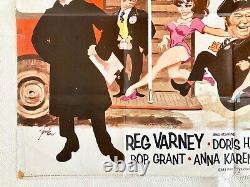 On The Buses Original 1971 Movie Quad Poster Reg Varney Doris Hare Putzu Art