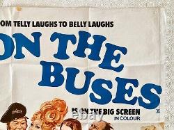 On The Buses Original 1971 Movie Quad Poster Reg Varney Doris Hare Putzu Art