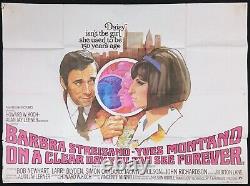 On a Clear Day You Can See Forever ORIGINAL Quad Movie Barbra Streisand 1970