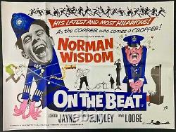 On the Beat ORIGINAL Quad Movie Film Cinema Poster Norman Wisdom 1962