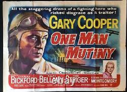 One Man Mutiny Original Quad Movie Poster Gary Cooper Otto Preminger 1955