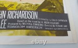One Million Bc / She Original Uk Quad Movie Film Poster 1966/1965 Ursula Andress