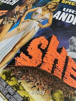 One Million Years B. C. / She UK Quad Original LINEN BACKED Film Poster (1968)